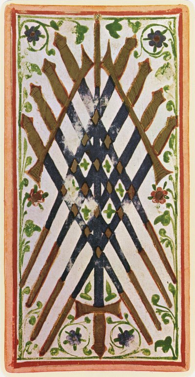 The Nine of Swords, Facsimile of a Tarot Card from the 